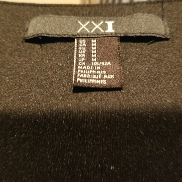 Forever 21 Asymetrical Cinched Black with Silver Shimmer Leopard Print Dress - Picture 8 of 12